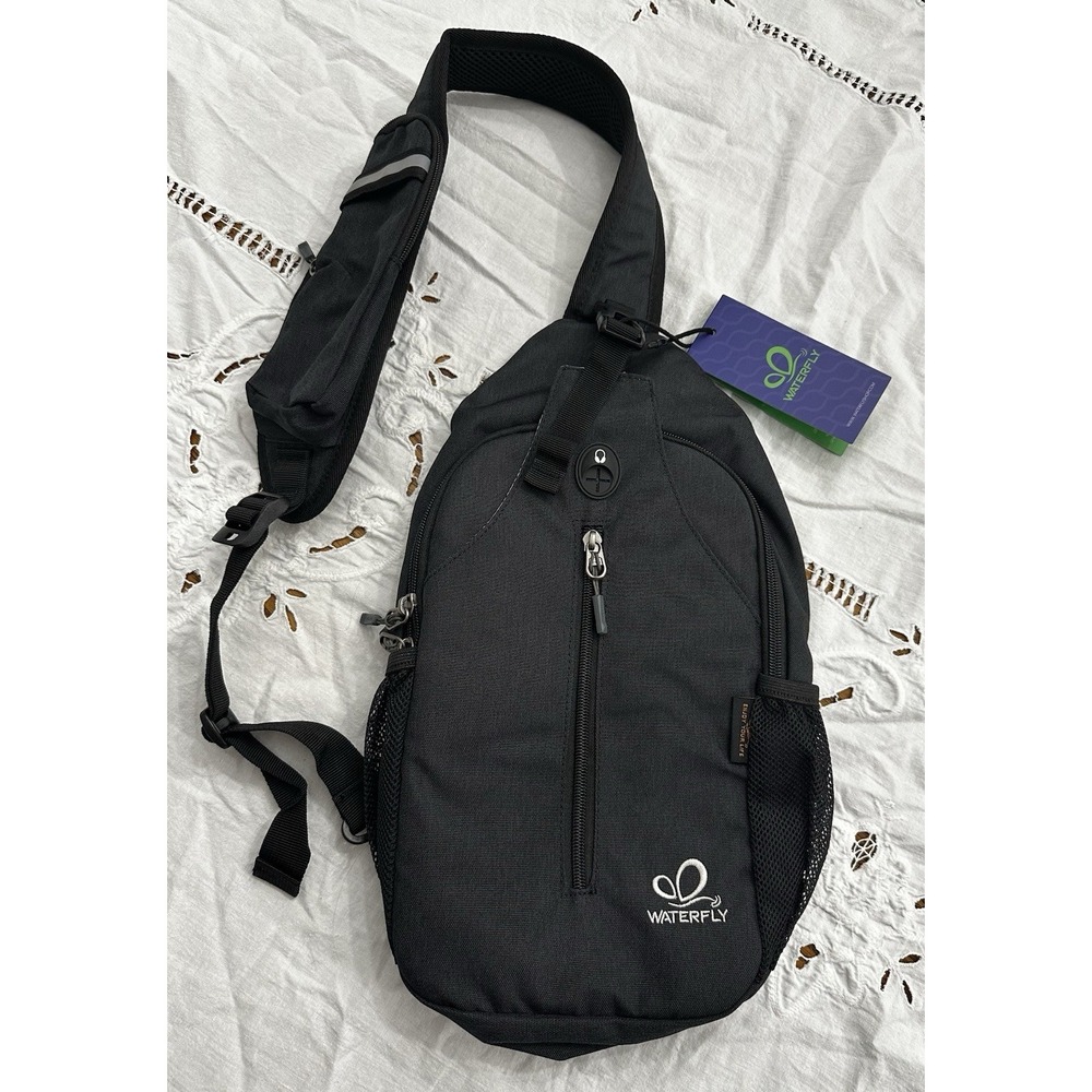 WATERFLY Crossbody Sling Backpack Sling Bag Travel Hiking Chest Bag Daypack